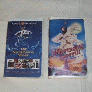 2 VHS Tapes Never Ending Story 1 & 3 Kids Movies
